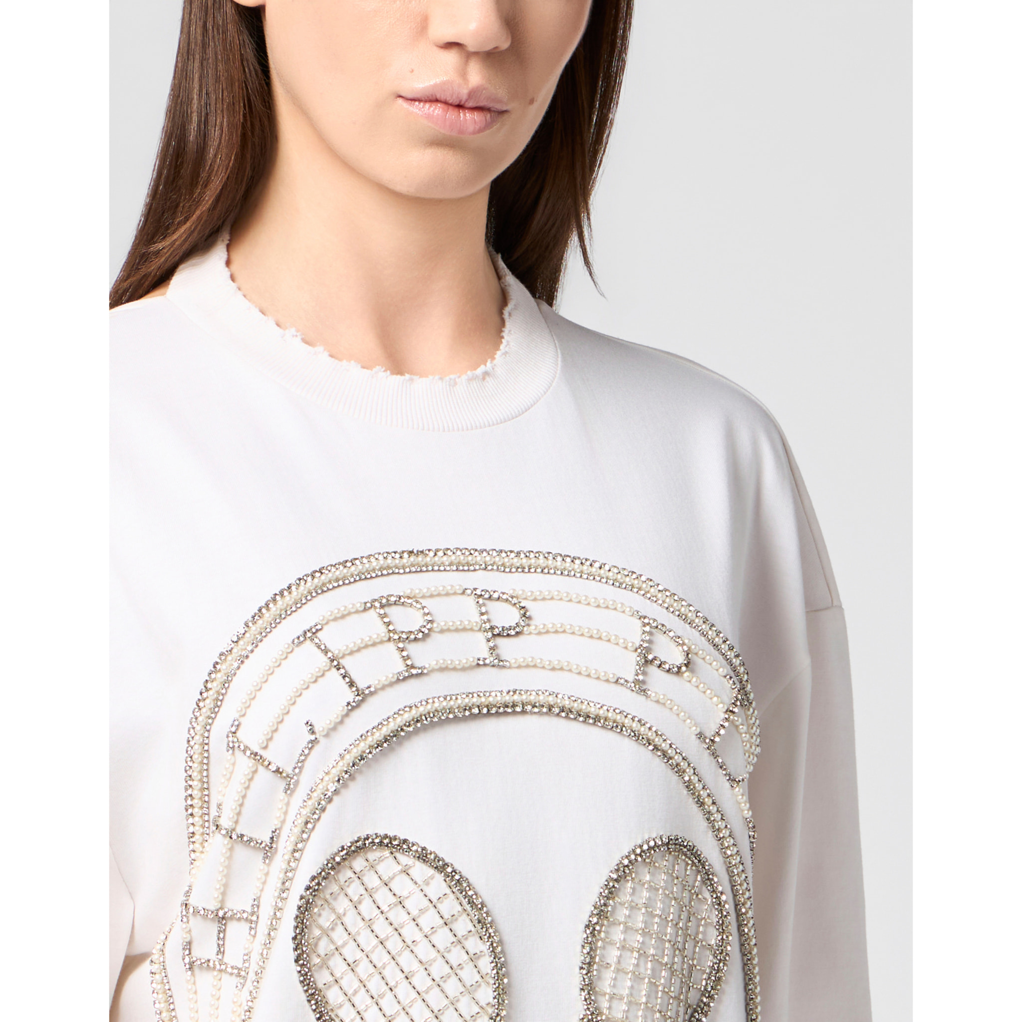 PHILIPP PLEIN Open Back T-Shirt Mini Dress Tennis Club
