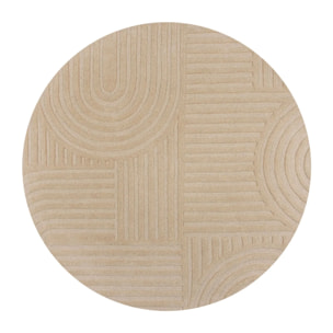 Tapis en laine rond ZEN GARDEN