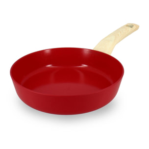 Poêle en revêtement céramique 20cm rouge - tous feux COLORAMA
