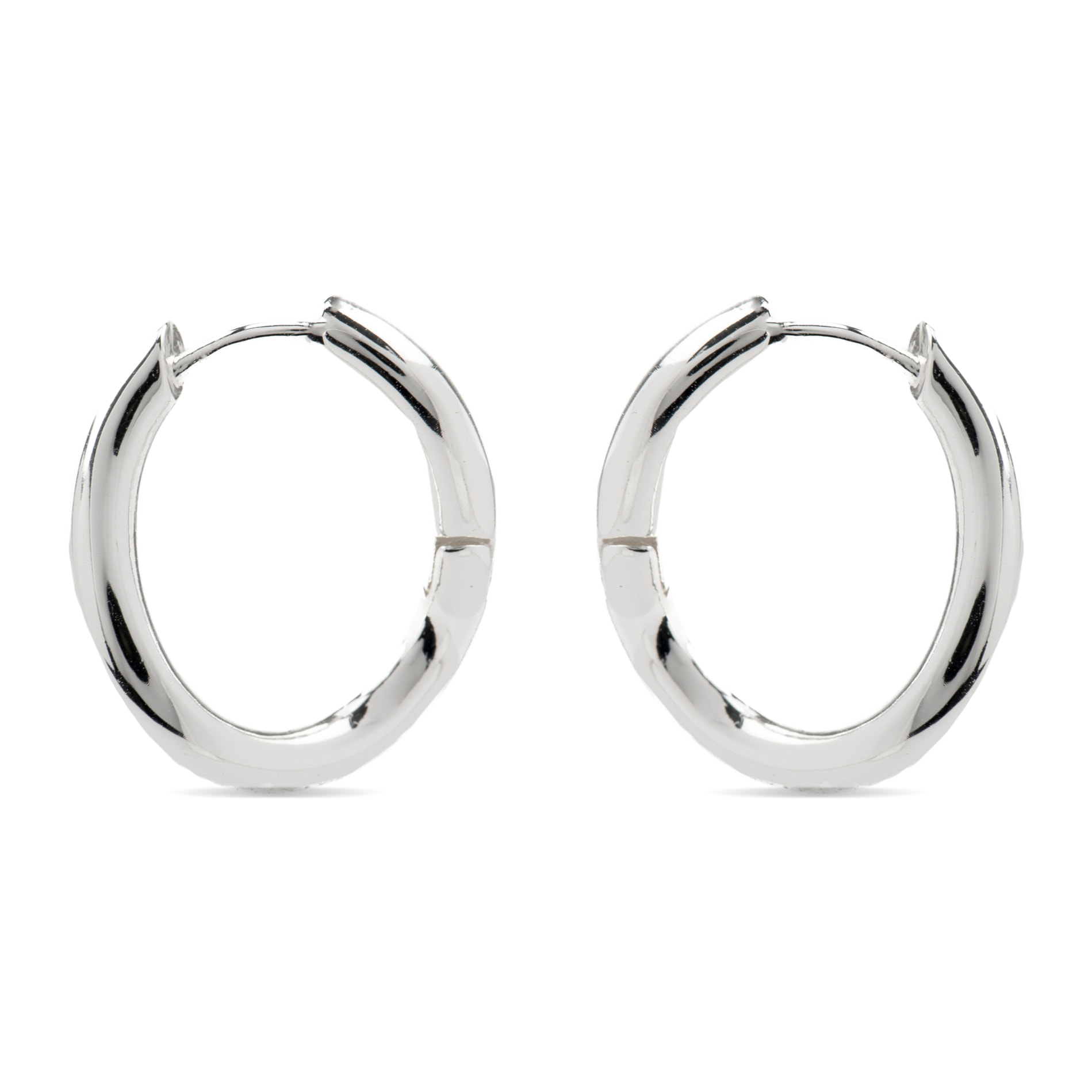 Pendientes de 18,5mm de diámetro acabado plata