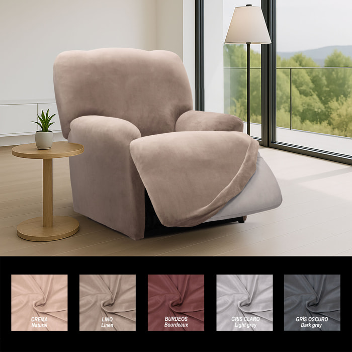 Funda TERCIOPELO ANTIMANCHAS Multi elástica para RELAX PIES JUNTOS modelo VERONICA