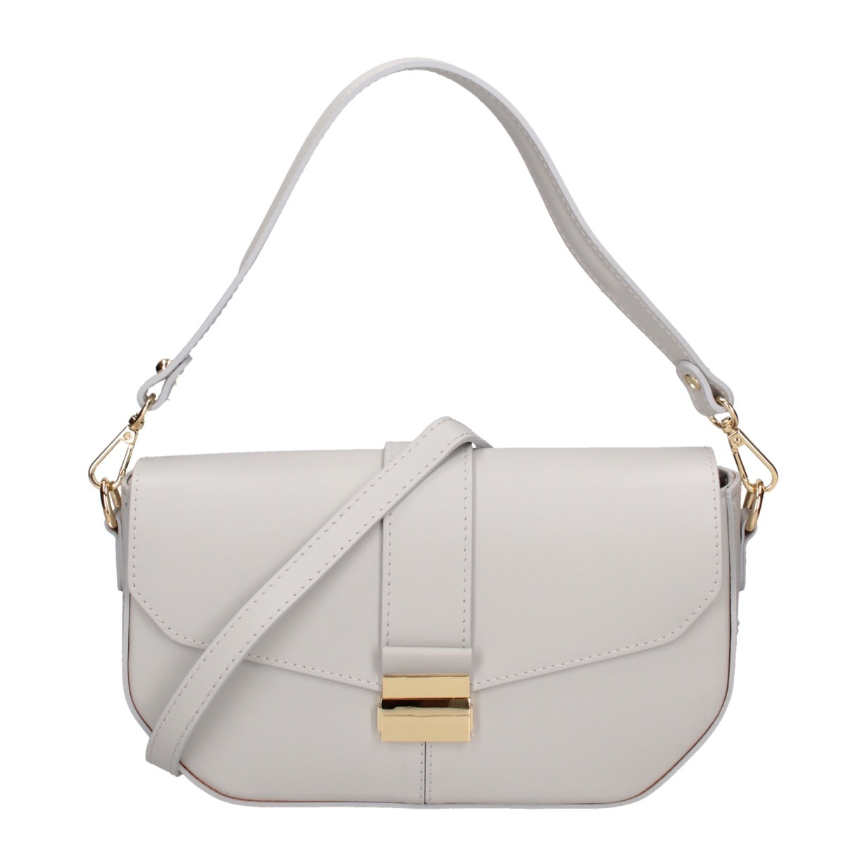 Borsa a spalla da donna - Modello False - Vera pelle - 27.0 x 15.0 x 7.0 cm