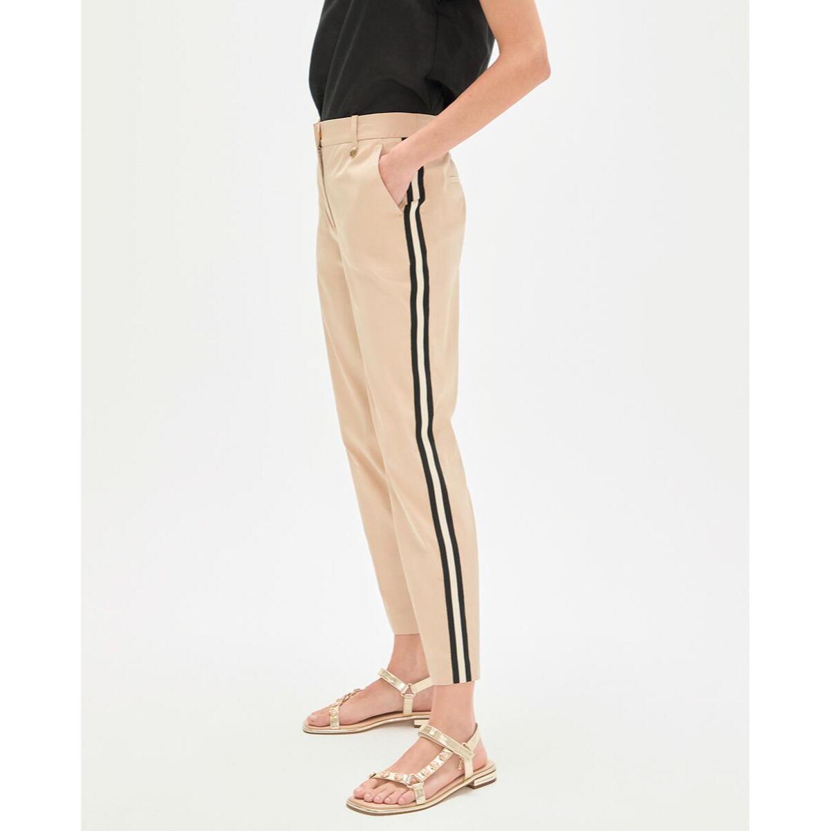 Pantaloni dritti con strisce laterali