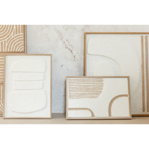 J-Line Tableau Cellules Papier Blanc Assortiment De 2