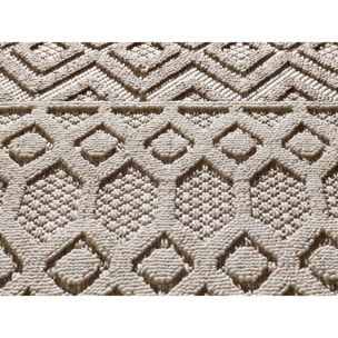 ELEMENT Alfombra en estilo étnico con relieve de color beige, varias medidas disponibles.