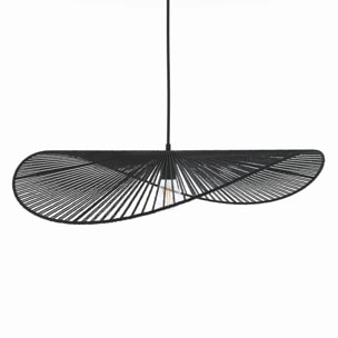 Suspension noire en papier de corde 75 cm - Mada