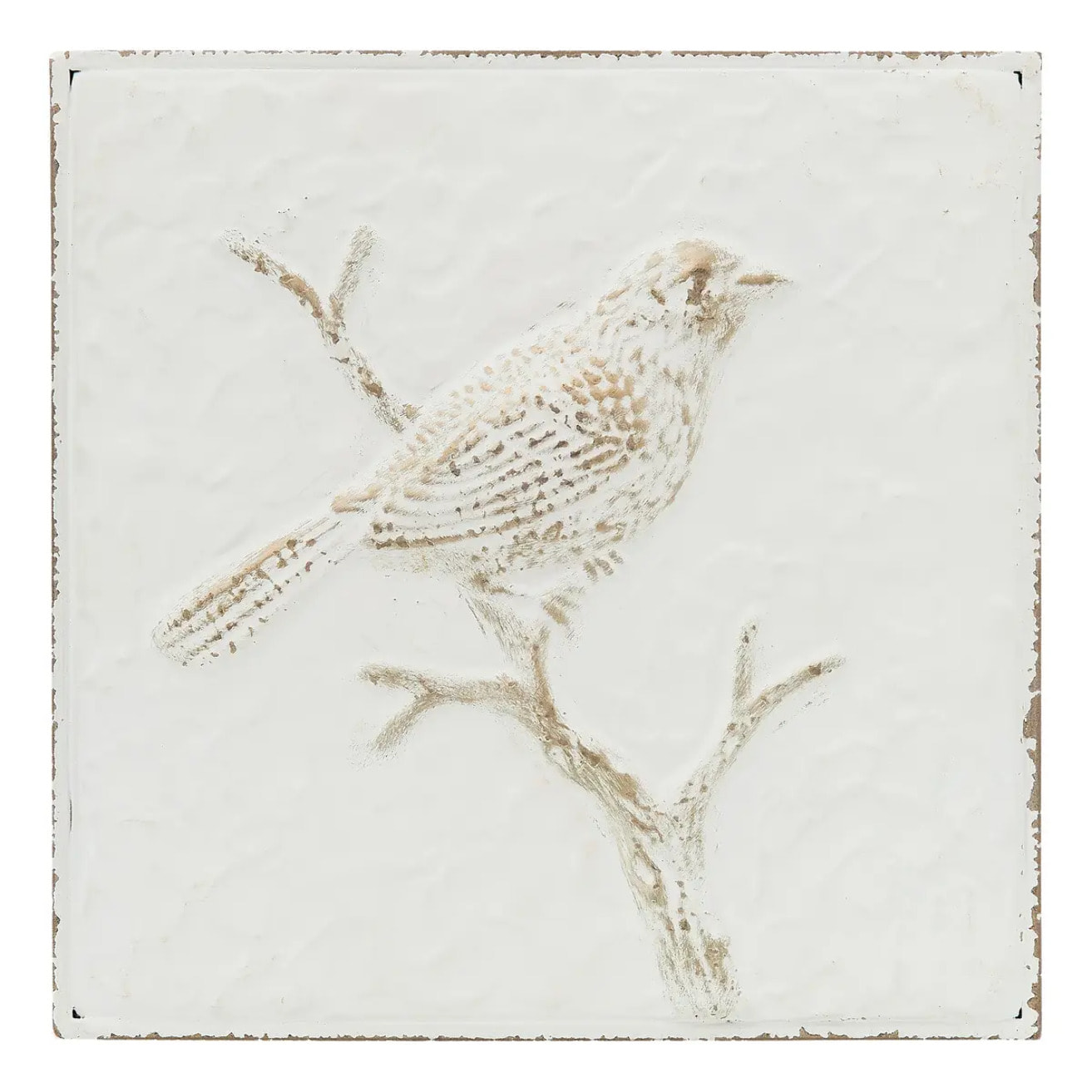 Décoration murale Varo oiseau 26x26m blanc