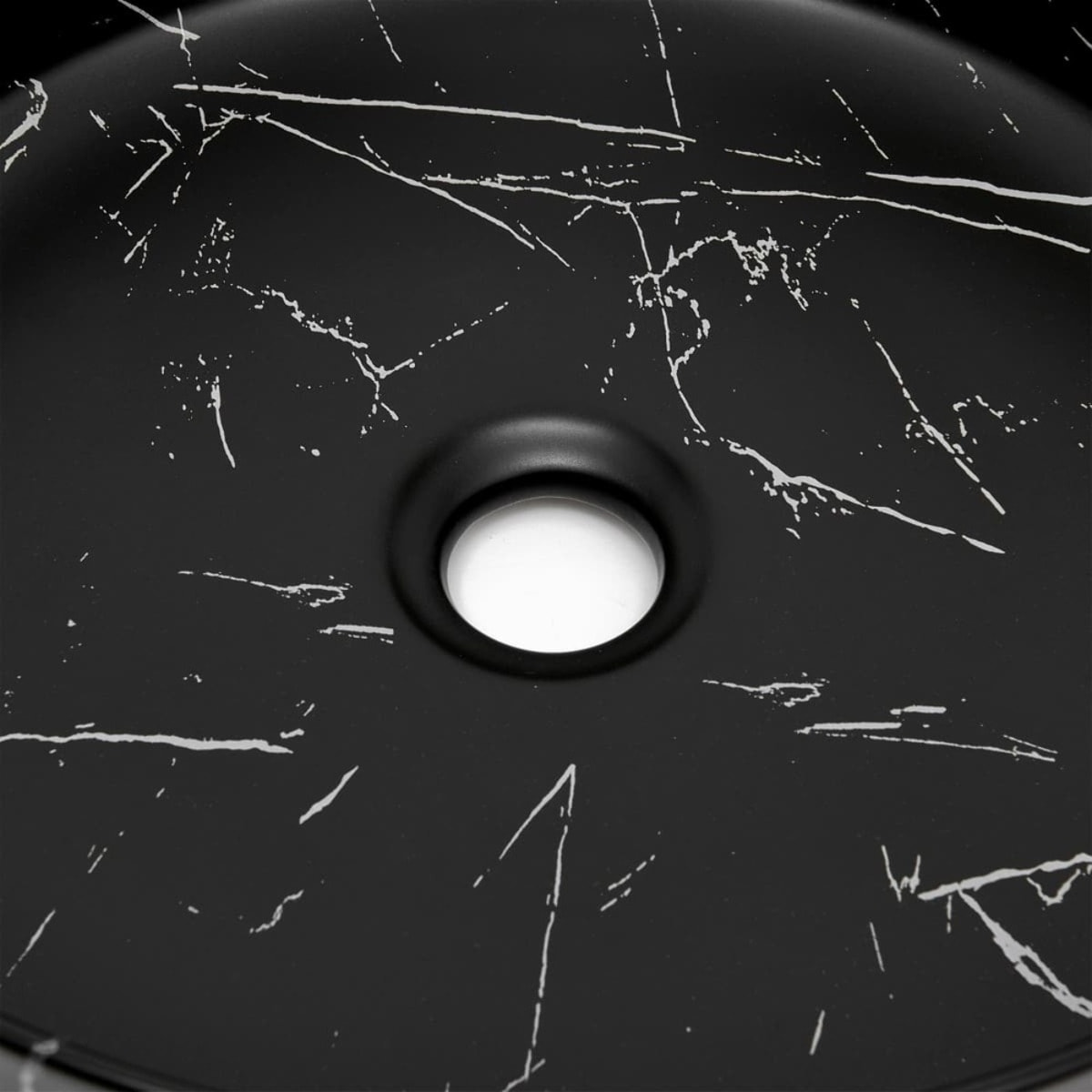 SAT Infinitio Design lavabo à poser 39x39 cm noir mat sans trou pour robinet (SATINF3939MRBKM)