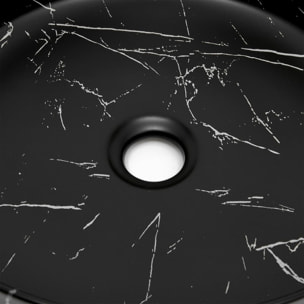 SAT Infinitio Design lavabo à poser 39x39 cm noir mat sans trou pour robinet (SATINF3939MRBKM)