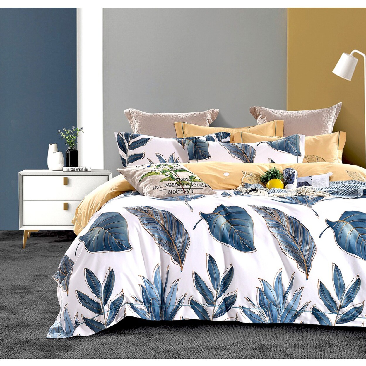 Parure housse de couette en polycoton - Florine