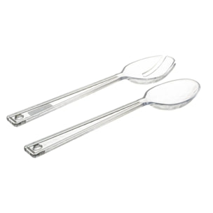 Couverts à salade "Green Harmony" transparent