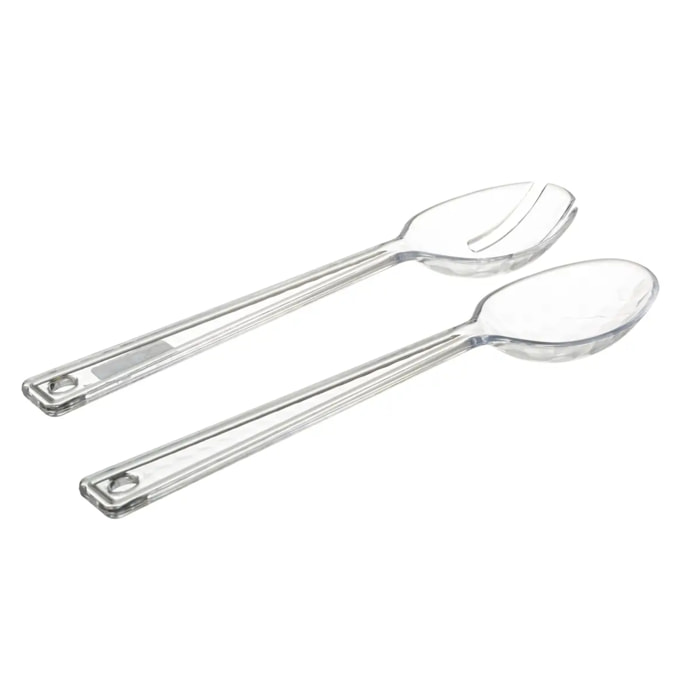 Couverts à salade "Green Harmony" transparent