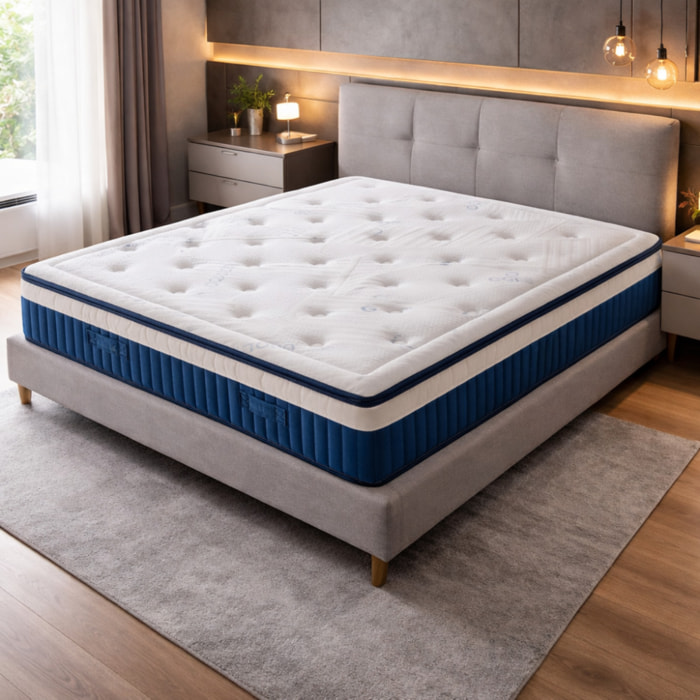 Materasso Nettuno Singolo Memory 3 Strati H26 80x190 (Tessuto Cool - Antiacaro - Anallergico - Antibatterico - Ergonomico)