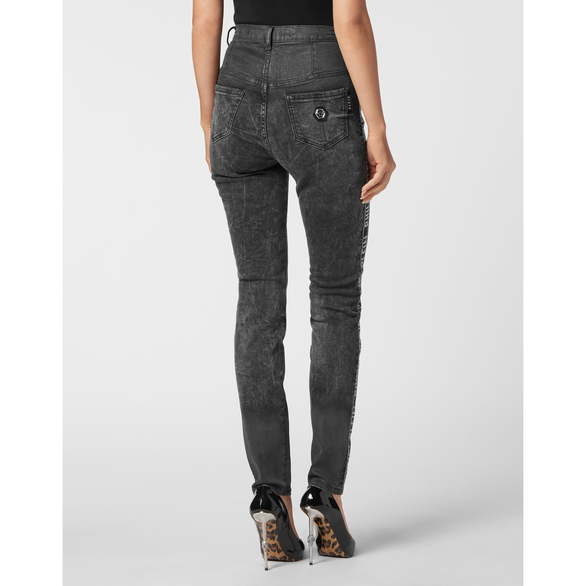 PHILIPP PLEIN Jegging de cintura alta