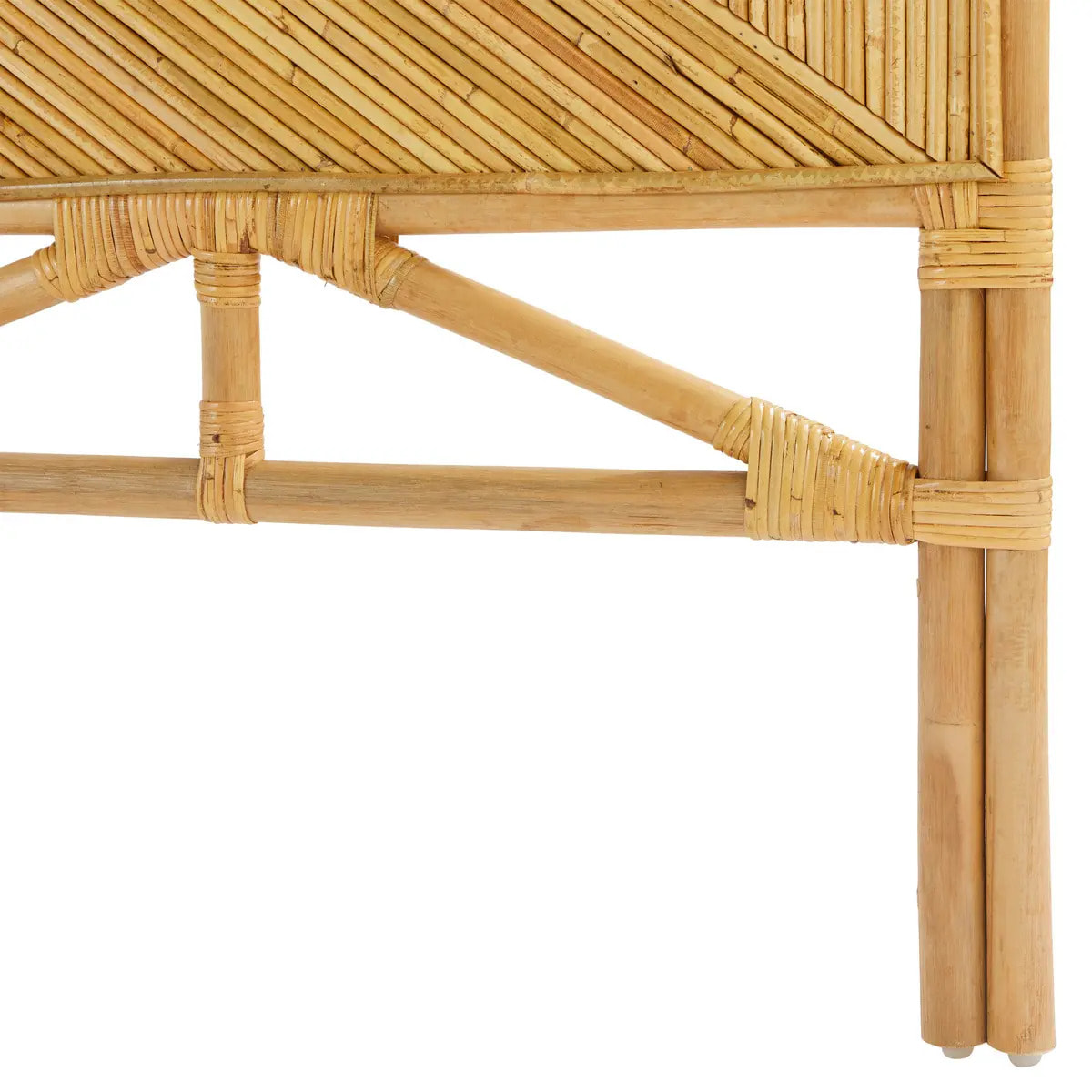 Tête de lit "Tanae" rotin beige 160x105cm