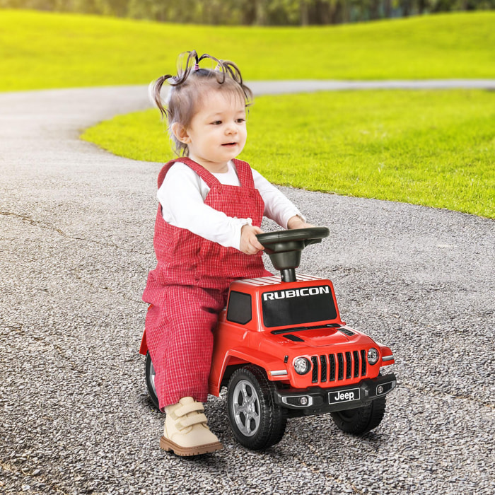 Porteur enfant voiture 18-36 mois klaxon bruit moteur coffre butée arrière anti-basculement rouge