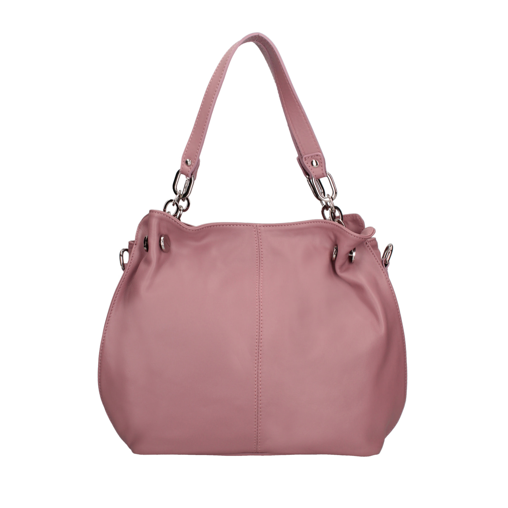 Borsa a spalla da Donna Charlotta in Vera Pelle Made in Italy 30x38x12 cm