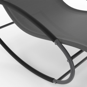 Transats à bascule Malawi gris - lot de 2