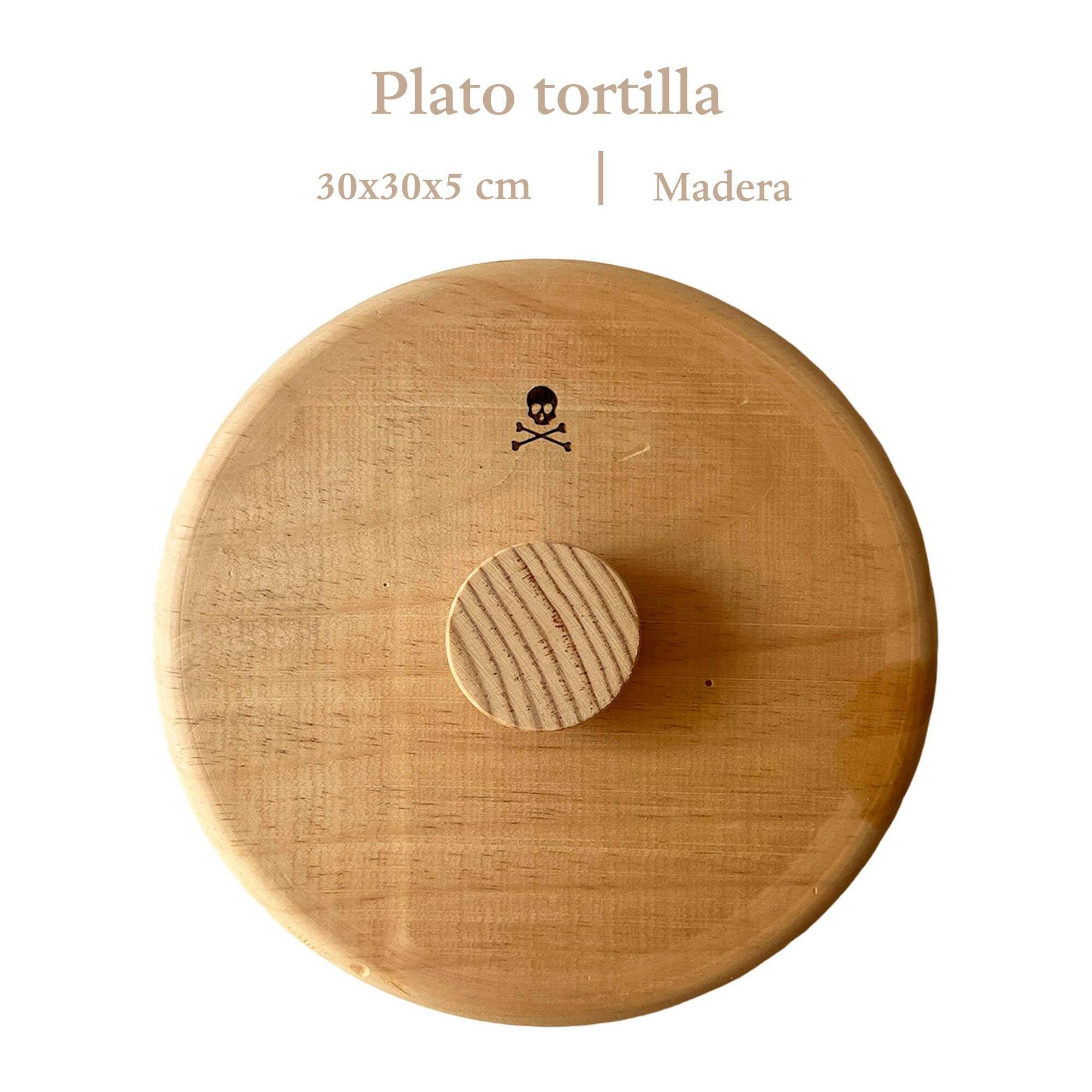 Plato voltea tortilla ø30cm en madera scalpers home