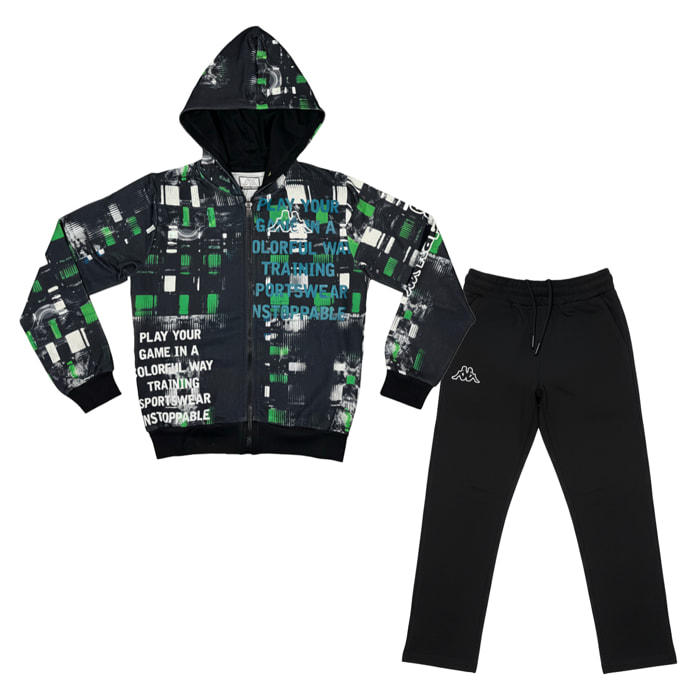 Tuta Ragazzo KAPPA 8 - 16 Anni Cotone Felpato