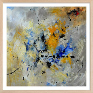 Affiche reproduction abstract art pol Affiche + cadre en bois - Chêne