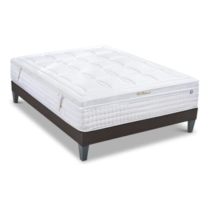 Ensemble Matelas Empereur & Sommier KIT15, 33 cm Mémoire de Forme et Gel Thermorégulateur, technologie Tri-Lattes, Soutien Ferme