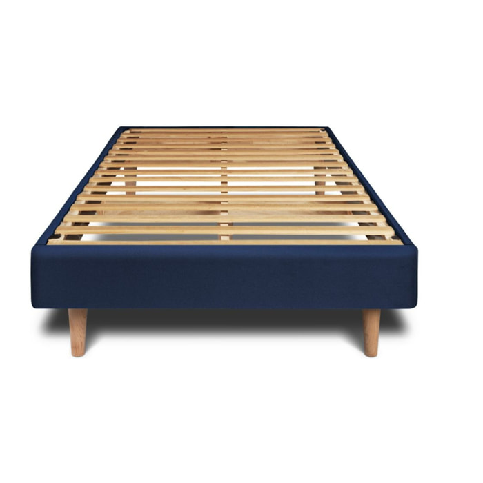 Sommier Kit Velours Ep14 - pieds bois