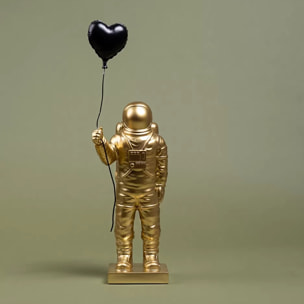 Déco astronaute doré ballon coeur noir Kare Design