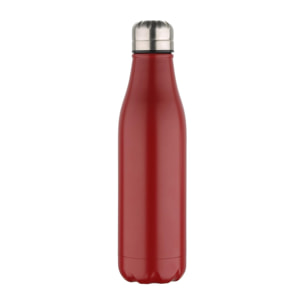 Botella de agua color rojo de ø7,1x26,7cm - 500ml acero inoxidable, para bebidas frías y calientes expert san ignacio