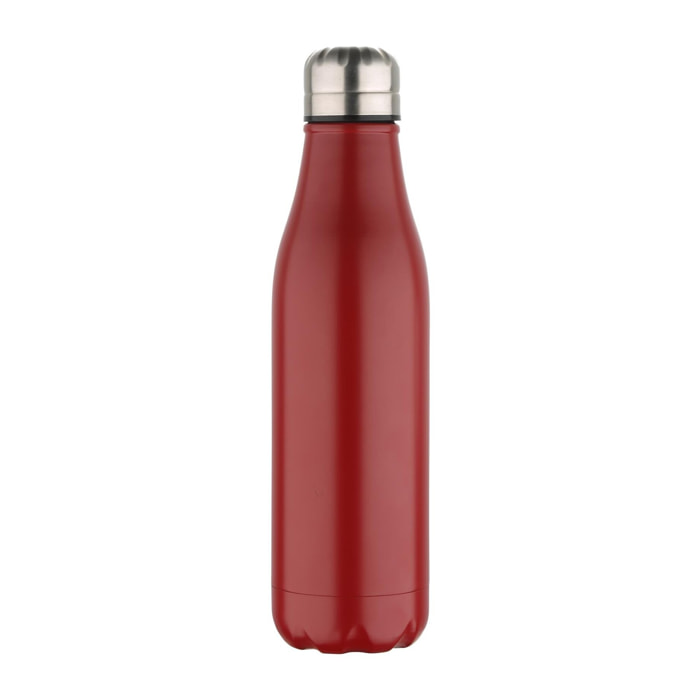 Botella de agua color rojo de ø7,1x26,7cm - 500ml acero inoxidable, para bebidas frías y calientes expert san ignacio