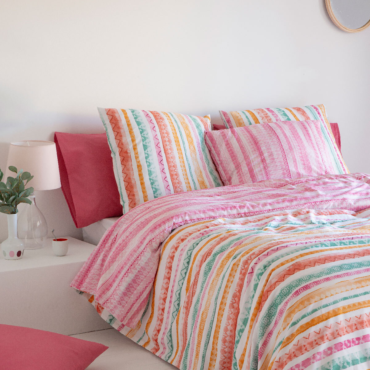 2 Taies d'oreiller en coton 65x65 cm TRIBE A