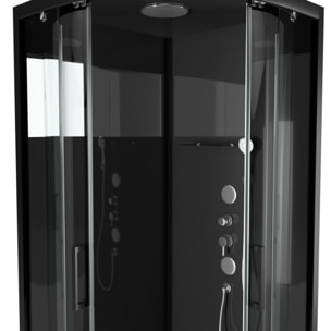 Cabine de douche MIRROR SPACE ROUND 1/4 de cercle 90x90x215cm