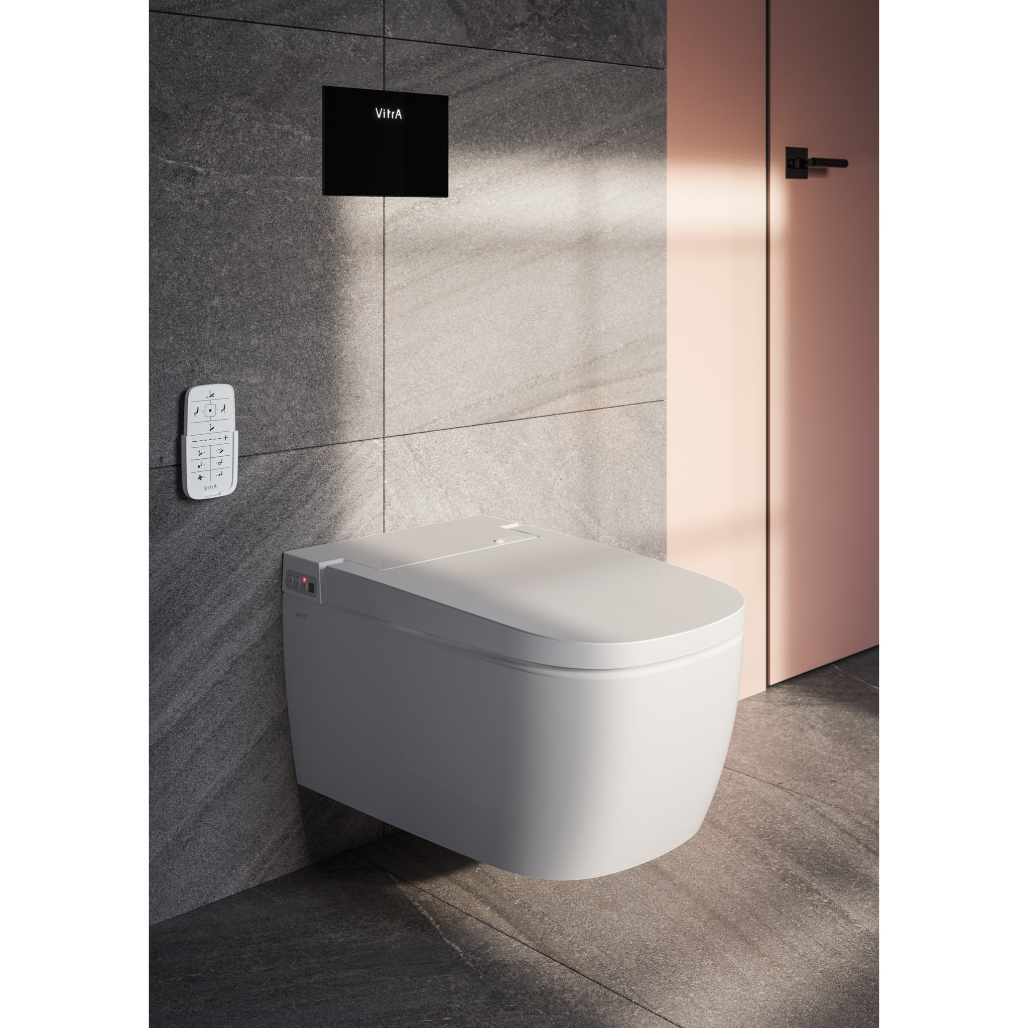 V-Care Comfort WC lavant suspendu sans bride avec commandes à distance + fonctions personnalisables, blanc (5674B0403-6194)