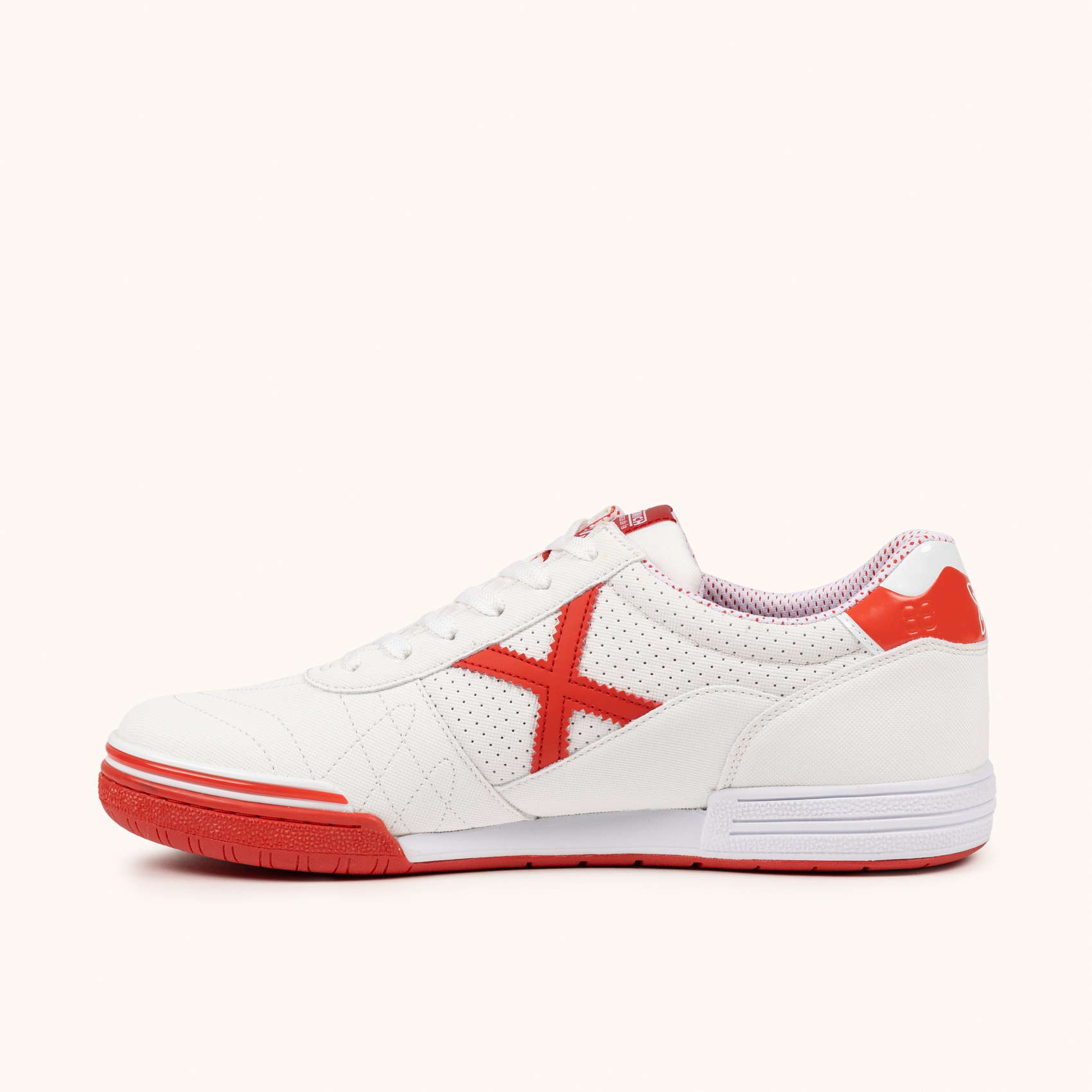 MUNICH G-3 455 Zapatillas de Fútbol Sala Técnicas Blanco y Rojo