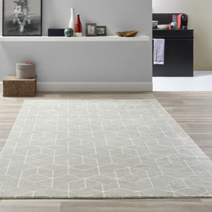 Tapis salon et chambre tissé motif abstrait KEMU