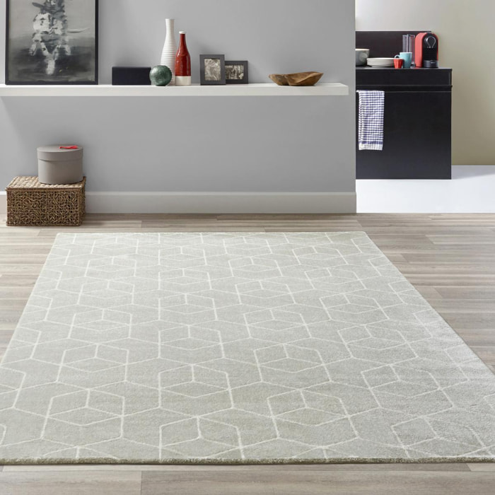 Tapis salon et chambre tissé motif abstrait KEMU