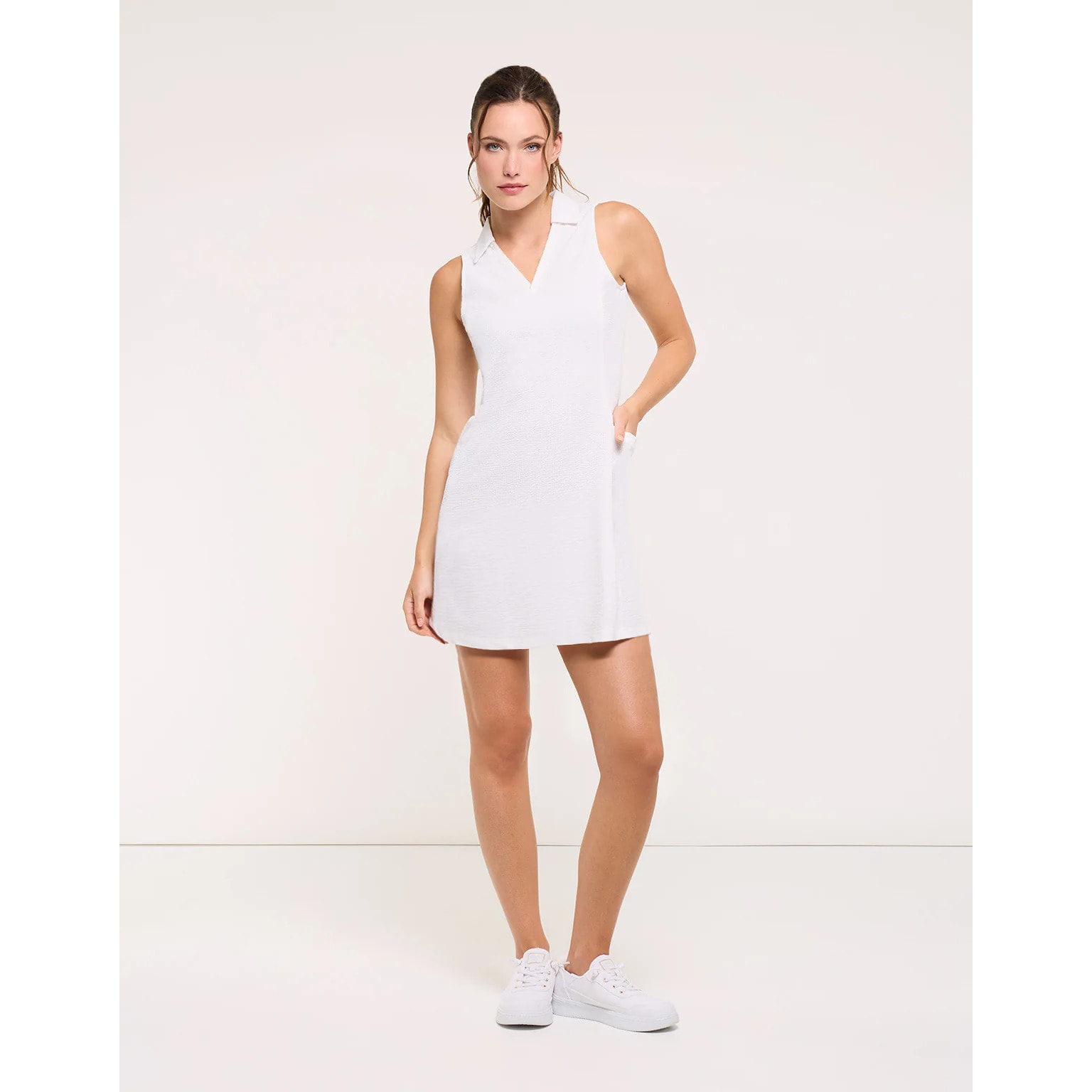 Vestido Polo Corto Blanco - Ditara