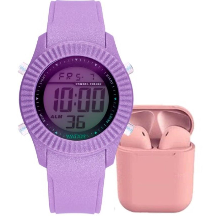 Reloj Watxandco WAPACKEAR9_M Mujer Digital Cuarzo con Correa de Silicona