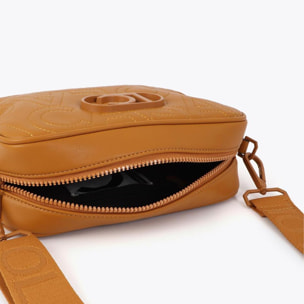 Borsa a tracolla con monogramma cucito