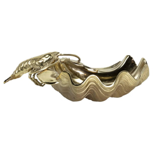 Champanera Langosta Aluminio Dorado 60x45x14 Cm