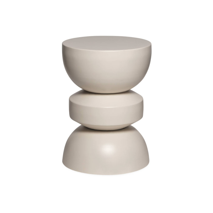 Table d'appoint. bout de canapé. table de chevet en métal. crème. Assa. Ø32 x H 44.5cm