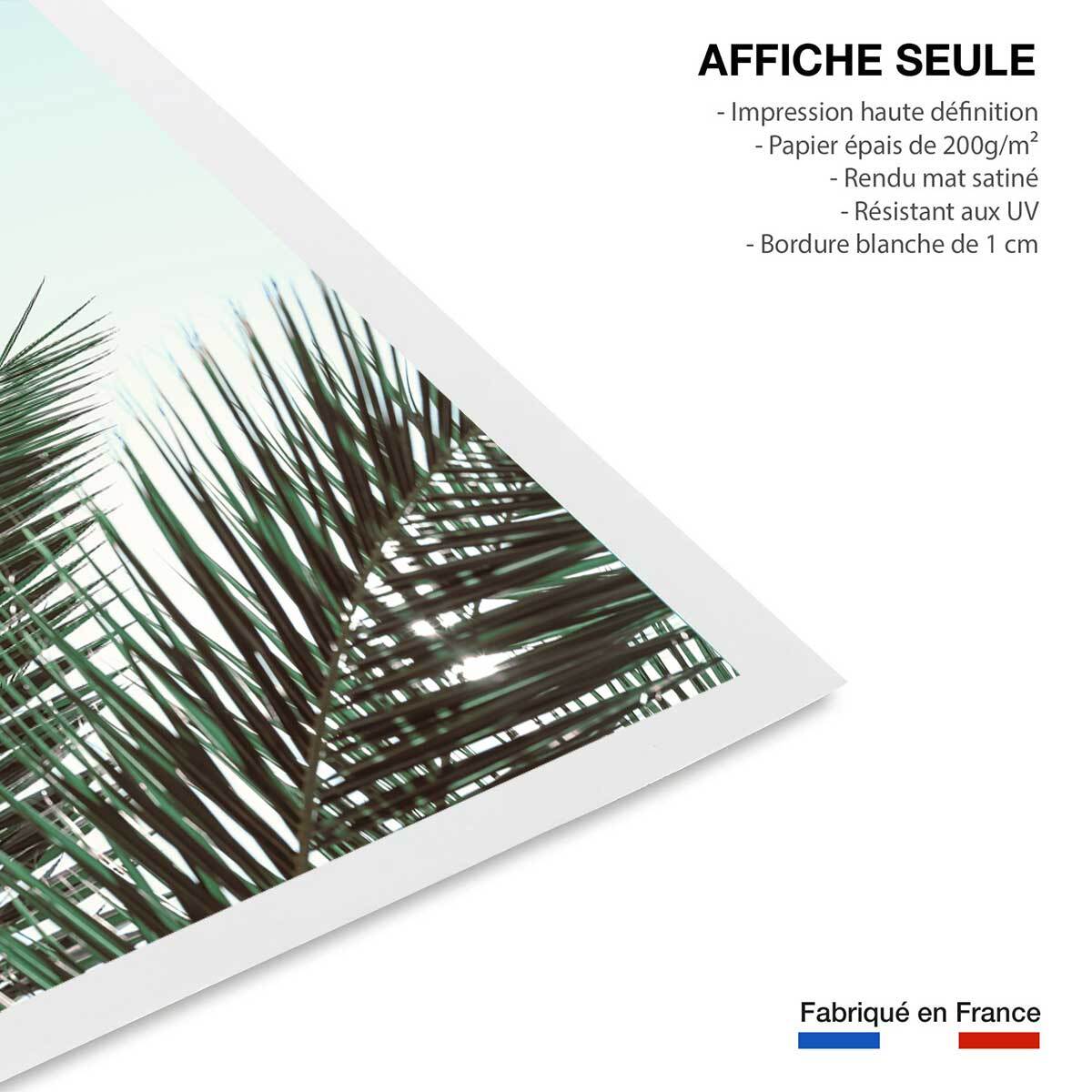 Poster palme verte Affiche seule