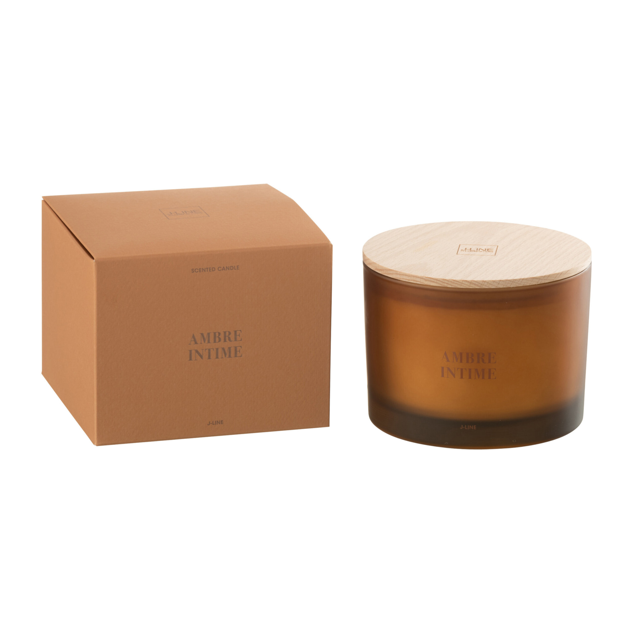 J-Line bougie senteur Accords Essentiels - Ambre Intime - ocre