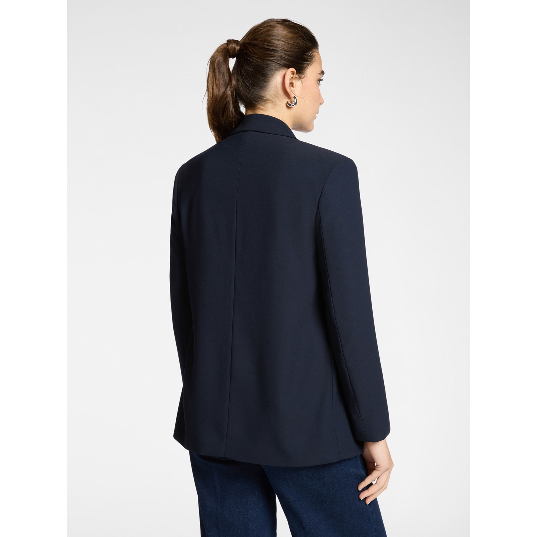 Elena Mirò - Chaqueta estructurada en crepé - Azul