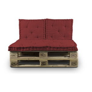 Cuscino Mattonella Con Maniglie in Tessuto sui lati 60*60*10 Bordeaux