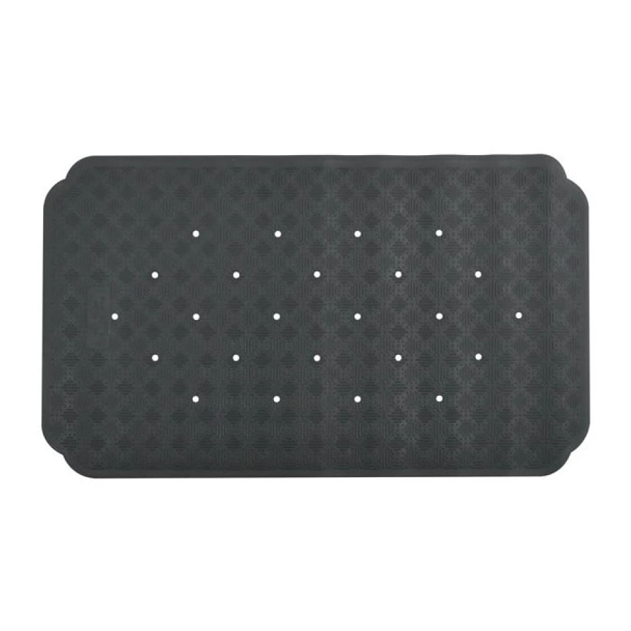 Tapis Fond de baignoire Caoutchouc RUBY 70x40cm Gris Foncé Spirella