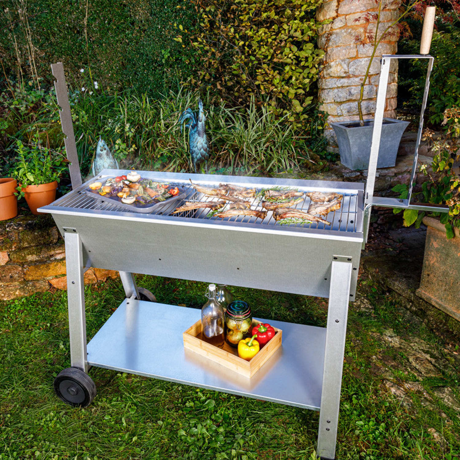 Rôtissoire à bois et à charbon TITAN