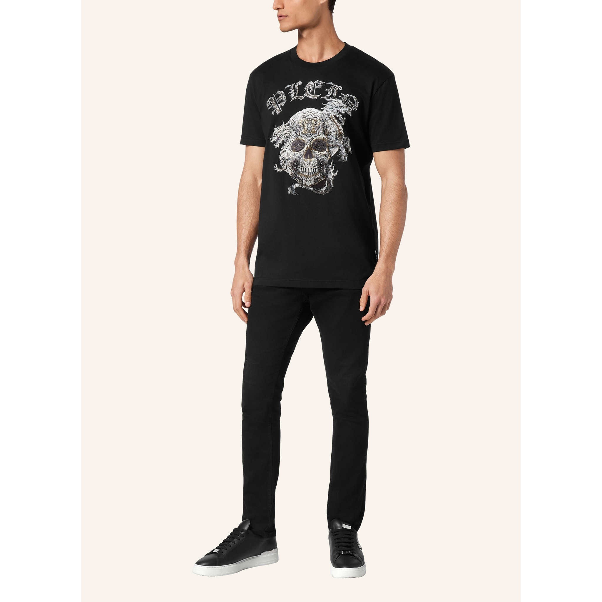 PHILIPP PLEIN T-Shirt Round Neck SKULL