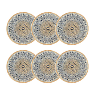 Lot de 6 assiettes à dessert en porcelaine 20cm BYZANCE