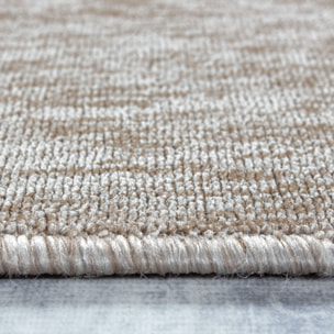NADOR - Tapis rond de salon moderne Beige